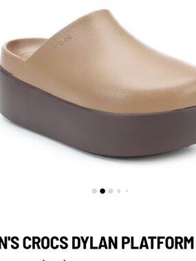 CROCS Dylan Platform Mule in Beige and Brown